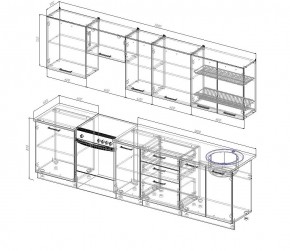 Кухонный гарнитур Бланка 3000 (Стол. 38мм) в Режи - rezh.mebel24.online | фото 2