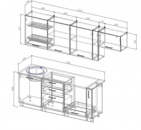 Кухонный гарнитур Жемчуг 2550 (Стол. 38мм) в Режи - rezh.mebel24.online | фото 2