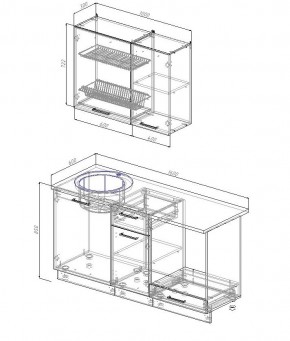 Кухонный гарнитур Лофт 1600 (Стол. 38мм) в Режи - rezh.mebel24.online | фото 2