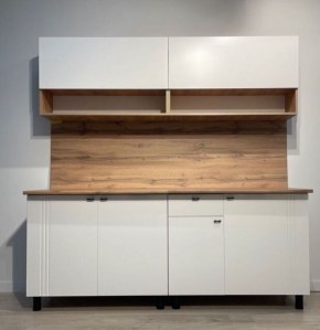 Кухонный гарнитур «Монако» 2.0 м Серия 2 МДФ с фрезеровкой (Дуб Золотой/Белый матовый) в Режи - rezh.mebel24.online | фото 2