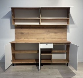 Кухонный гарнитур «Монако» 2.0 м Серия 2 МДФ с фрезеровкой (Дуб Золотой/Белый матовый) в Режи - rezh.mebel24.online | фото 4