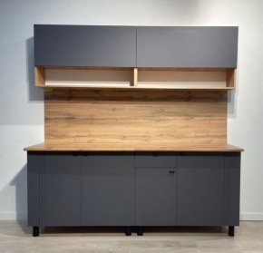 Кухонный гарнитур «Монако» 2.0 м Серия 2 МДФ с фрезеровкой (Дуб Золотой/Графит) в Режи - rezh.mebel24.online | фото 3