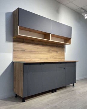 Кухонный гарнитур «Монако» 2.0 м Серия 2 МДФ с фрезеровкой (Дуб Золотой/Графит) в Режи - rezh.mebel24.online | фото 4