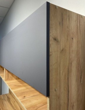 Кухонный гарнитур «Монако» 2.0 м Серия 2 МДФ с фрезеровкой (Дуб Золотой/Графит) в Режи - rezh.mebel24.online | фото 6