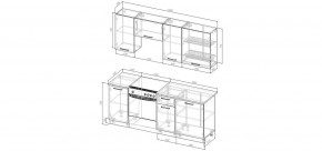 Кухонный гарнитур Смоки 2000 (Стол. 38 мм) в Режи - rezh.mebel24.online | фото 2
