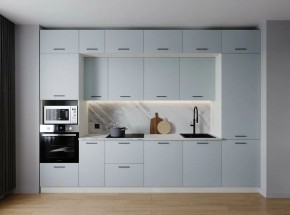 Кухонный гарнитур Смоки 3400 (Стол. 38мм) в Режи - rezh.mebel24.online | фото