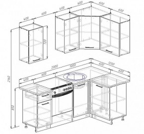 Кухонный гарнитур угловой Бланка 2000х1200 (Стол. 38мм) в Режи - rezh.mebel24.online | фото 2