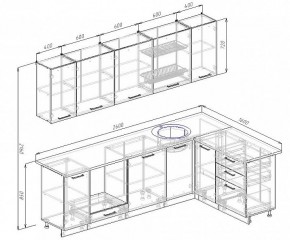 Кухонный гарнитур угловой Графика 2600х1600 (Стол. 38мм) в Режи - rezh.mebel24.online | фото 2