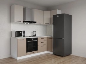 Кухонный гарнитур угловой Каппучино 2200*1000 (Стол. 38мм) в Режи - rezh.mebel24.online | фото