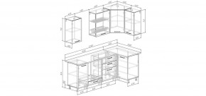 Кухонный гарнитур угловой Каппучино 2200*1000 (Стол. 38мм) в Режи - rezh.mebel24.online | фото 2