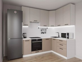Кухонный гарнитур угловой Каппучино 2200*1600 h 950 (Стол. 38мм) в Режи - rezh.mebel24.online | фото
