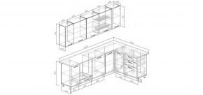 Кухонный гарнитур угловой Капри 2600х1600 (Стол. 38мм) в Режи - rezh.mebel24.online | фото