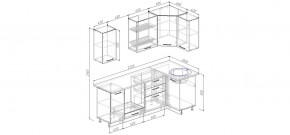Кухонный гарнитур угловой Муссон 2200х1000 (Стол. 26мм) в Режи - rezh.mebel24.online | фото 2