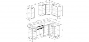 Кухонный гарнитур угловой Санторини 2000*1200 (Стол. 38мм) в Режи - rezh.mebel24.online | фото 2