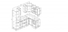 Кухонный гарнитур угловой Санторини 2400*1600 (Стол. 38мм) в Режи - rezh.mebel24.online | фото 2