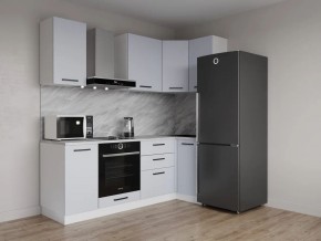 Кухонный гарнитур угловой Смоки 2200*1000 (Стол. 38 мм) в Режи - rezh.mebel24.online | фото