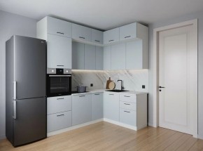 Кухонный гарнитур угловой Смоки 2200*1700 (Стол. 38мм) в Режи - rezh.mebel24.online | фото