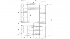 ЛЕНОРА Спальный гарнитур (модульный) графит в Режи - rezh.mebel24.online | фото 9