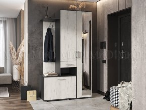 ЛИРА Прихожая ЛДСП (графит/дуб крафт белый) в Режи - rezh.mebel24.online | фото