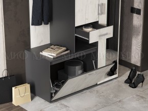 ЛИРА Прихожая ЛДСП (графит/дуб крафт белый) в Режи - rezh.mebel24.online | фото 4