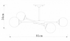 Люстра на штанге Arte Lamp Marco A2703PL-6SG в Режи - rezh.mebel24.online | фото 2