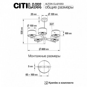 Люстра на штанге Citilux ALTON CL421253 в Режи - rezh.mebel24.online | фото 7