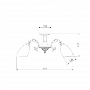 Люстра на штанге Eurosvet Ariele 22010/5 античная бронза в Режи - rezh.mebel24.online | фото 3