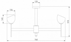Люстра на штанге Eurosvet Arrista 60130/8 латунь Smart в Режи - rezh.mebel24.online | фото 2