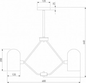 Люстра на штанге Eurosvet Bambola 60157/5 латунь в Режи - rezh.mebel24.online | фото 4