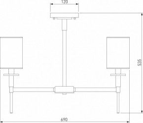 Люстра на штанге Eurosvet Brielle 60132/6 латунь в Режи - rezh.mebel24.online | фото 4