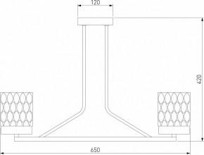 Люстра на штанге Eurosvet Calle 60127/6 латунь в Режи - rezh.mebel24.online | фото 4