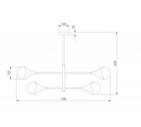 Люстра на штанге Eurosvet Calyx 60168/6 латунь в Режи - rezh.mebel24.online | фото 3