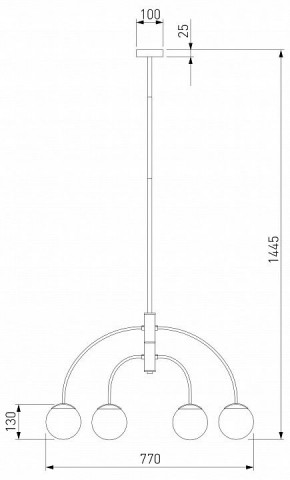 Люстра на штанге Eurosvet Cenacolo 30179/4 черный в Режи - rezh.mebel24.online | фото 3