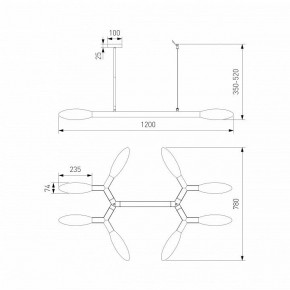 Люстра на штанге Eurosvet Covalent 30180 черный в Режи - rezh.mebel24.online | фото 3