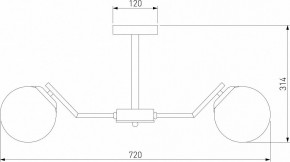 Люстра на штанге Eurosvet Frost 70154/6 хром в Режи - rezh.mebel24.online | фото 3