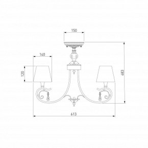 Люстра на штанге Eurosvet Incanto 60069/5 серебро в Режи - rezh.mebel24.online | фото 6