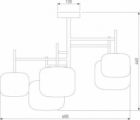 Люстра на штанге Eurosvet Jar 70128/5 золото в Режи - rezh.mebel24.online | фото 3