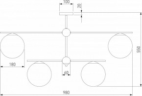 Люстра на штанге Eurosvet Marbella 60147/6 латунь в Режи - rezh.mebel24.online | фото 4