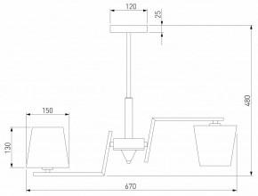 Люстра на штанге Eurosvet Ozark 60149/6 латунь в Режи - rezh.mebel24.online | фото 4
