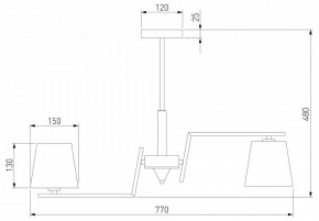 Люстра на штанге Eurosvet Ozark 60149/8 латунь в Режи - rezh.mebel24.online | фото 3