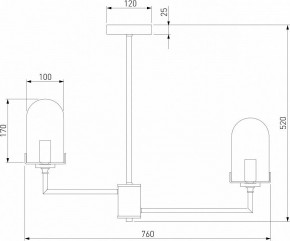 Люстра на штанге Eurosvet Pluto 60156/8 хром в Режи - rezh.mebel24.online | фото 4