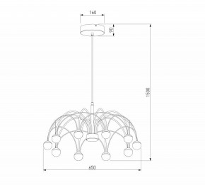 Люстра на штанге Eurosvet Ragno 90030/10 LED золото в Режи - rezh.mebel24.online | фото 5