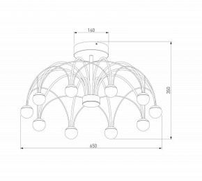 Люстра на штанге Eurosvet Ragno 90035/10 LED черный в Режи - rezh.mebel24.online | фото 4