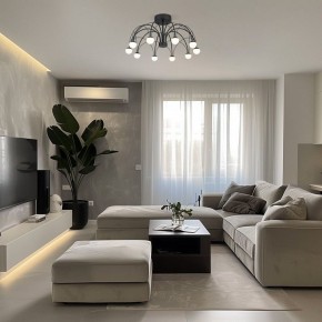 Люстра на штанге Eurosvet Ragno 90035/10 LED черный в Режи - rezh.mebel24.online | фото 5