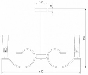 Люстра на штанге Eurosvet Rosher 60141/6 хром в Режи - rezh.mebel24.online | фото 2