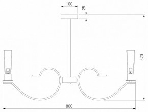 Люстра на штанге Eurosvet Rosher 60141/8 латунь в Режи - rezh.mebel24.online | фото 2