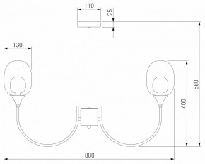 Люстра на штанге Eurosvet Spritz 70217/8 латунь в Режи - rezh.mebel24.online | фото 5