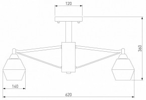 Люстра на штанге Eurosvet Takara 70135/5 кофе в Режи - rezh.mebel24.online | фото 2