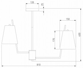 Люстра на штанге Eurosvet Topanga 60173/8 латунь в Режи - rezh.mebel24.online | фото 4