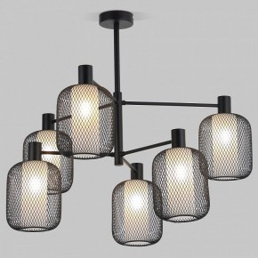 Люстра на штанге Eurosvet Voile 30191/6 черный в Режи - rezh.mebel24.online | фото